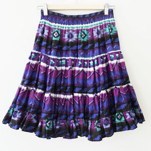 ✨ Vintage Tillman Southwestern Tiered Ruffle Skirt